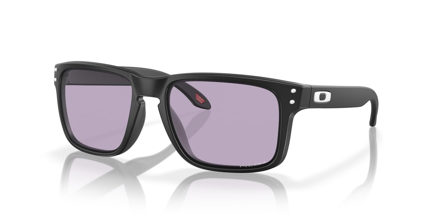 Oakley OO9244 Holbrook Low Bridge Fit Sunglasses, Matte Black/Prizm Slate, 56 mm