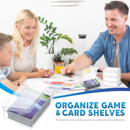 6 Pack Clear Plastic Playing Card Boxes - Card Deck Storage Cases