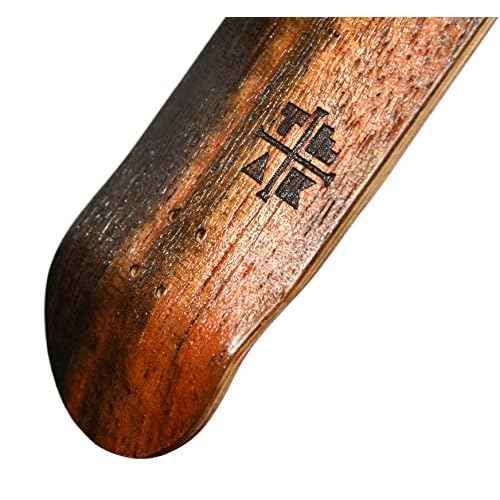 Teak Tuning Prolific Wooden Fingerboard Deck, Two Tone - 34mm x 97mm - Handmade, Pro Shape & Size - Five Plies Wood Veneer - Includes Prolific Foam Tape