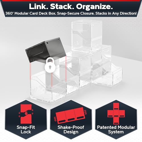 Semi-Transparent Nexus 100+ Card Deck Box for Commander MTG - Customizable Storage