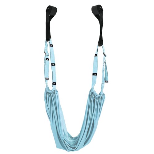 Leg Stretcher Strap,Aerial Strap Flexibility Trainer,Elastic Strong Bearing Capacity Folding Yoga Swing Assist Stretch Strap for Fitness Gymnastics Dance Aerial Yoga Ballet Leg Stretching(Sky Blue)