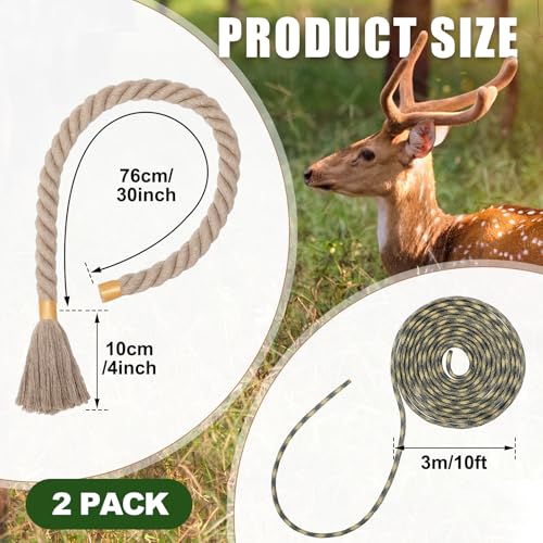 Brown Hemp Rope for Deer Hunting Scrape Attractant Set - 2 Pieces