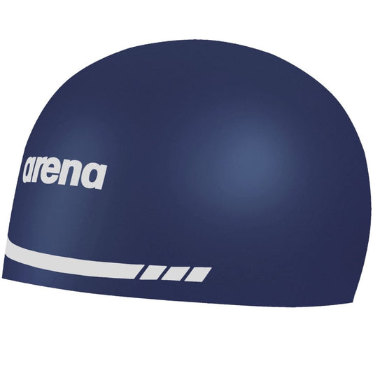 Arena 3D Soft USA Unisex Adult Silicone Swim Cap for Men and Women Swimming Pool Practice and Racing Swim Kit, Navy Blue, Medium