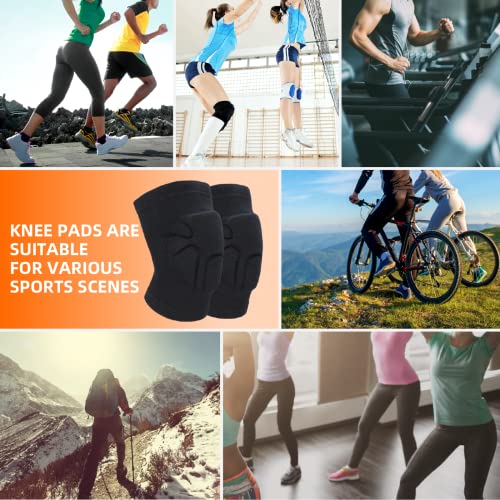 Unisex Volleyball Knee Pads for Dancers & Athletes - Black, Medium
