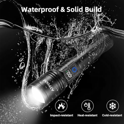 Rechargeable High Lumens Flashlight 3 Pack, Super Bright LED Tactical Torch