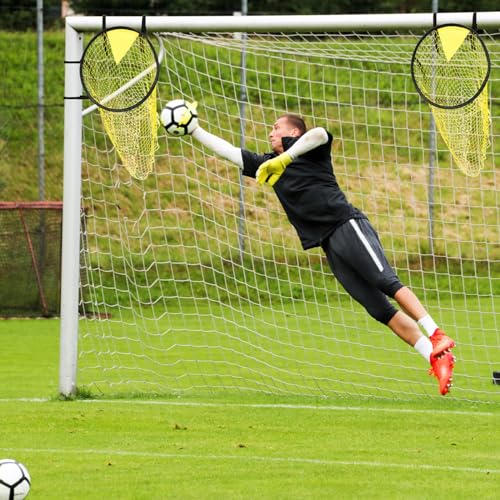 Football Target Net 2 Pcs Soccer Goal Training Accuracy Practice Easy Attach Detach