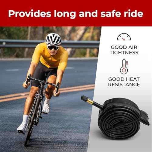 Fincci 700x35c / 38c / 40c / 42c / 45c / 48c Bike Inner Tube ? 48mm Schrader Valve 28c Inner Tube ? Butyl Rubber ? Fits Hybrid, Road & Gravel Bikes ? Pack of 2