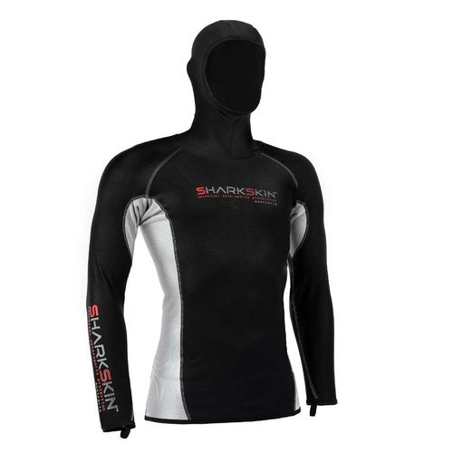 Sharkskin Chillproof Men's Hooded Long Sleeve Top - Black, Medium