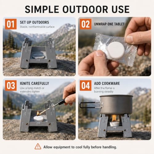 Solid Fuel Tablets 36 Pack - High Energy Camping Stove Fuel - Compact & Safe