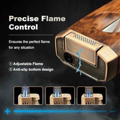 All-in-One Windproof Outdoor Lighter with Dual Jet Flame Built-in Cutter, Butane Refillable and Flames Adjustable, Visible Gas Tank, Portable for Travel, Candle Lovers, Box Included