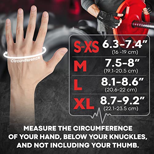MhIL Workout Gloves for Men ? Comfortable Gym Gloves for Men with Enhanced Grip for Safety and Hand Protection ? Weight Lifting Protection with Wrist Wraps Support for Performance Boost and Style
