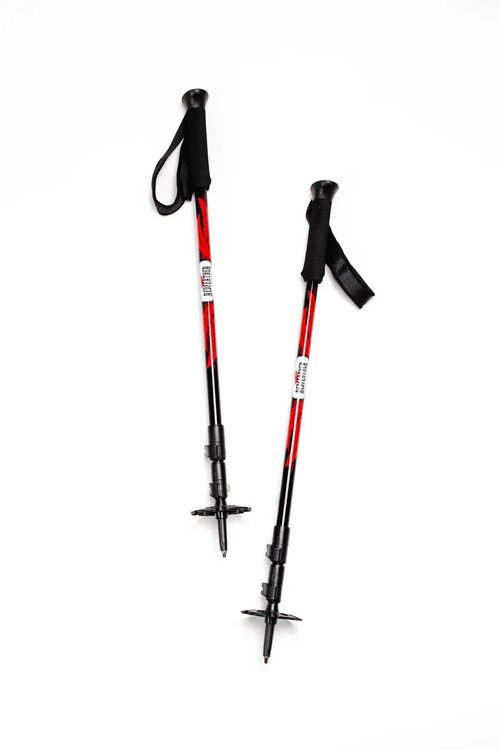Redfeather Outdoors Trekking Poles ??Adjustable Lightweight Hiking Poles with Snow Baskets & Carbide Tips for Winter, Rubber Tips for Summer, All-Terrain Use