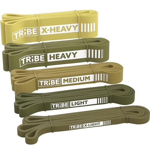 Green Resistance Bands Set for Pull-Ups & Workouts - Long Exercise Loop