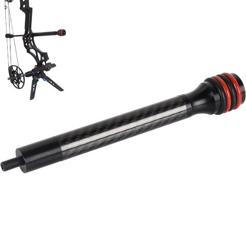 FENJANER Archery 8″ Bow Stabilizer- Carbon Fiber Bow Balance Bar with Damping System for Compound/Recurve Bow Hunting Archery Accessory Equipment (8 Inch)