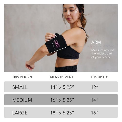 Sports Research Sweet Sweat Arm Trimmers for Men & Women | Helps Increase Heat & Sweat | Includes Mesh Carrying Bag (Small)
