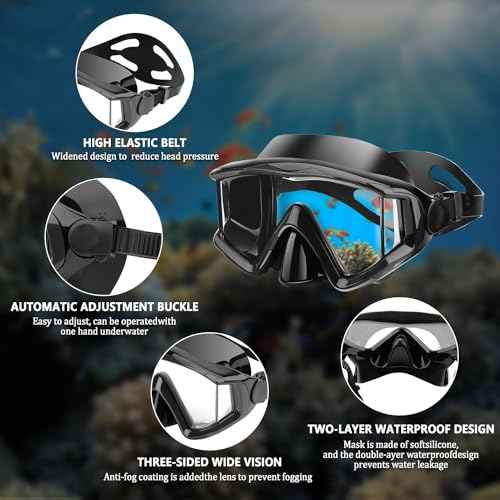 Snorkeling Gear Snorkel mask Scuba Set Scuba Diving mask Snorkeling Gear Swimming Goggles Snorkeling Set Swim Dive mask