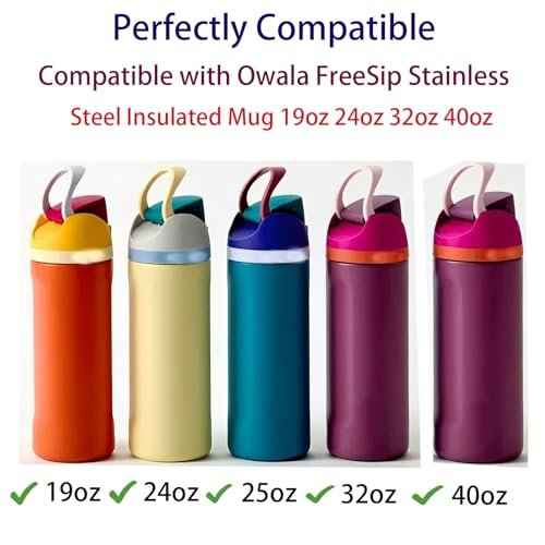 2 Pcs Replacement Stopper Compatible with Owala FreeSip, Rubber Seal Replacement for Owala 19oz 24oz 32oz 40oz Bottle Mouth Cap(Grey)