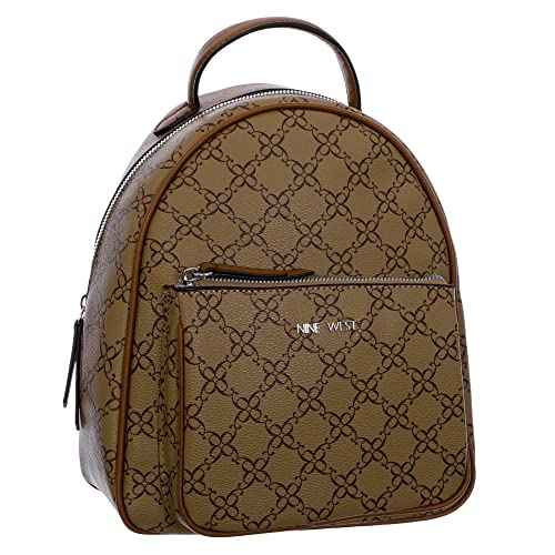Nine West Sloane Medium Backpack Mocha Logo One Size