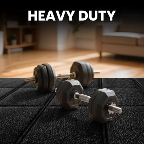 THAILE Foldable Treadmill Mat 79 x 39 Inches Waterproof Floor Protector - Textured Variation