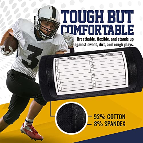 Youth Sports Wristband with Play Sheets - Softball, Football, Baseball, 5 Pack
