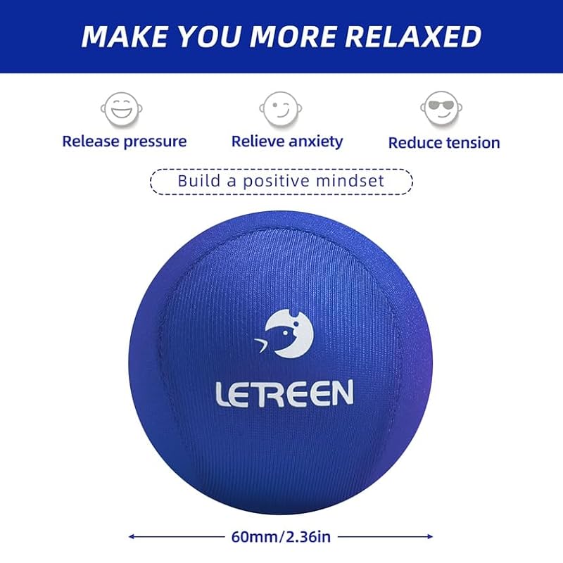 Tri-Density Stress Balls Set of 3 - Black, Sapphire Blue, Grey for Hand Therapy