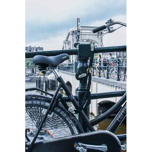 ABUS Frame Lock Mortise Chain, Adaptor Chain 6KS, 6 mm Thick Chain Lock, Secondary Security for Bicycles, Black