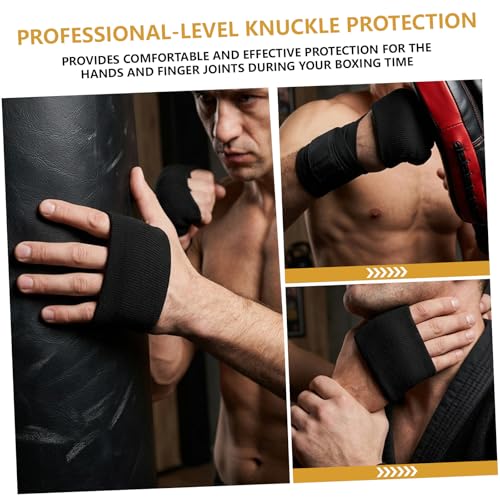 Black Gel Knuckle Guards for Boxing MMA Sparring Protect Your Hands - 2 Pairs