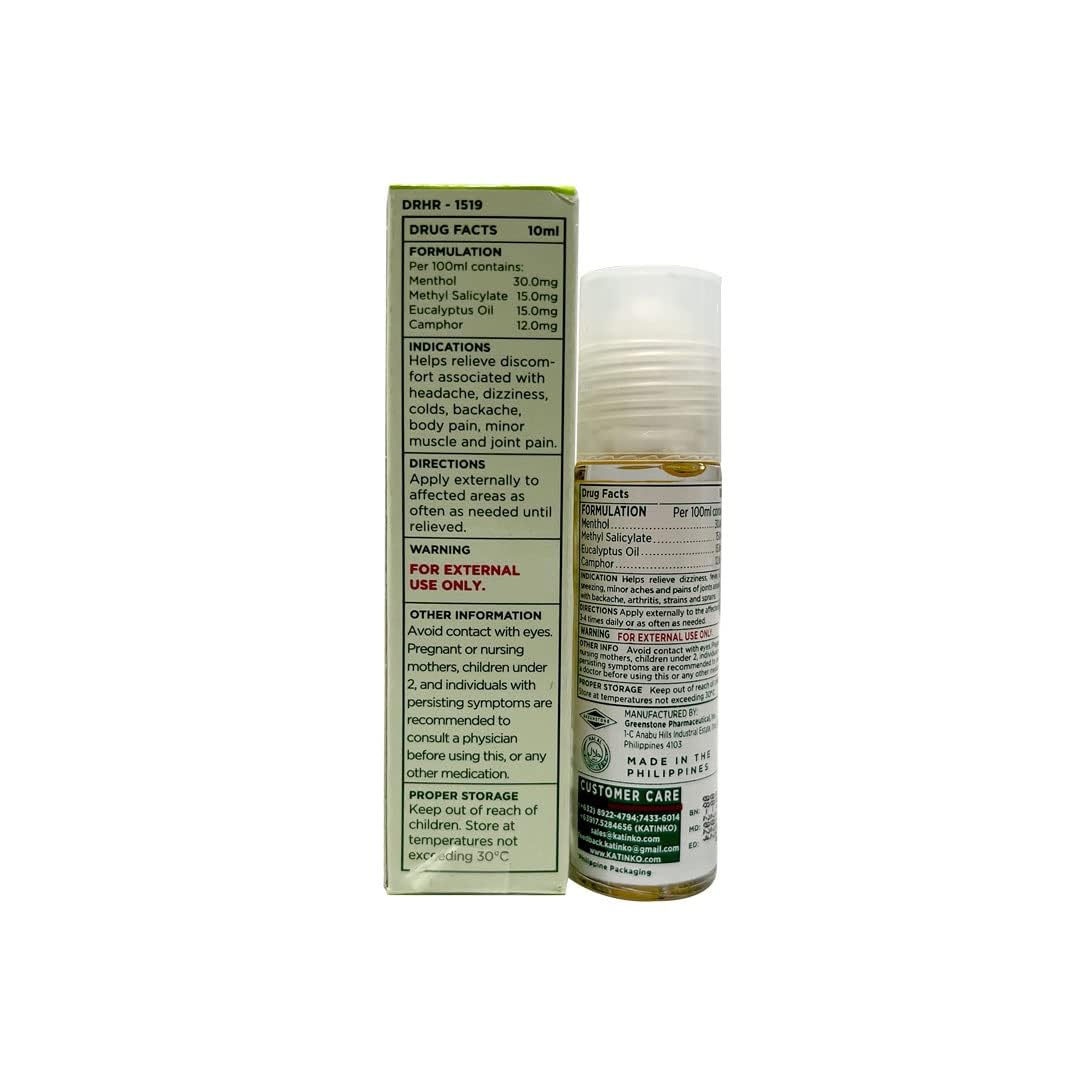Katinko Oil Liniment Rollerball Applicator, 10ml (3 Pack)