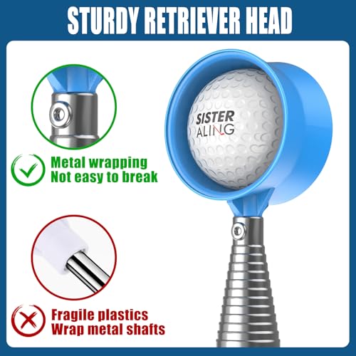 12Ft Telescopic Golf Ball Retriever Water Ball Picker Upper Blue