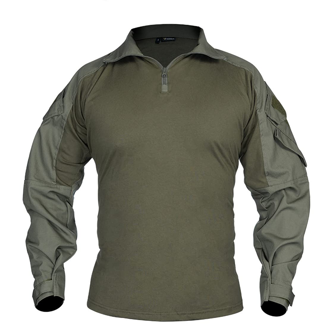 HARGLESMAN Men's Tactical Airsoft Long Sleeve Uniform Set Shirts Snug Fitting Top Shirt Practical Painting Ball Comfortable Breathable Soft Work Hiking Hunting Outdoor Suits Green XL