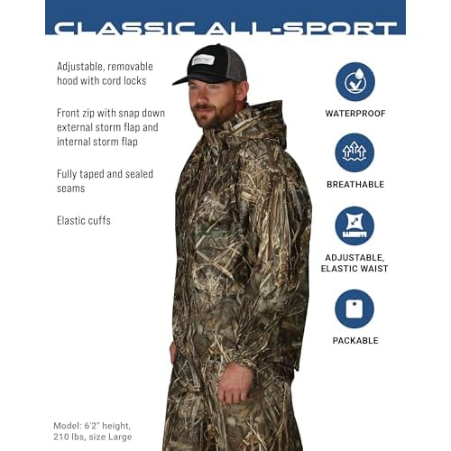 FROGG TOGGS Men's Classic All-Sport 3-Layer Waterproof Breathable Rain Suit