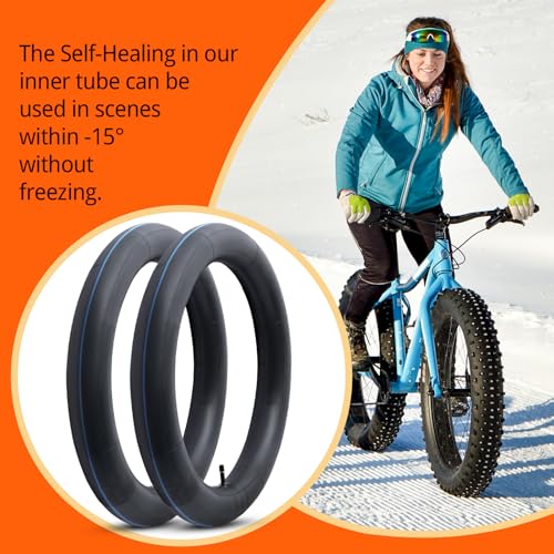 Self-Sealing Fat Bike Tubes 26x4.0/4.5 with Schrader Valve - Puncture Resistant
