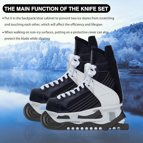 Kids Small Ice Skate Blade Guards Adjustable Blade Protectors Black