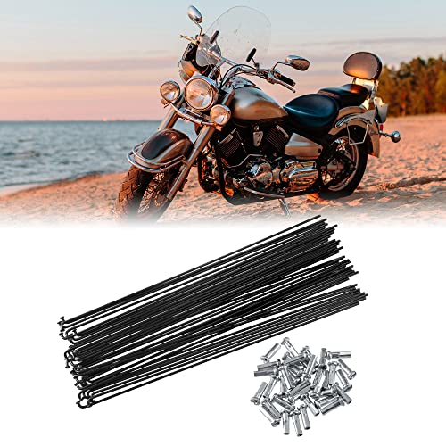 Bike Spokes 220mm 14G with Nipples Steel Wheel Parts for Most Bicycles