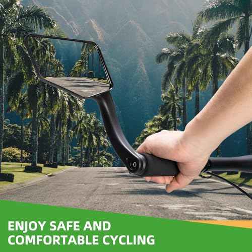 ROCKBROS Bike Mirror Handlebar Mount Bar End Mirror, 360¡Æ Adjustable Bicycle Mirrors for Handlebars, HD Automotive Grade Glass, Scratch-Resistant for E-Bike, MTB, and Electric Bicycles Left