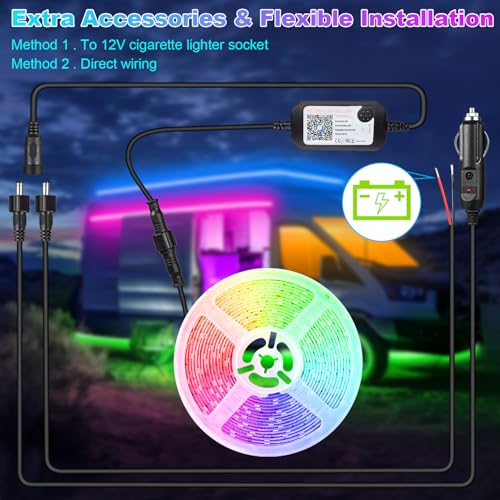Boat LED Light 33FT RGB Waterproof Marine Lighting for Pontoon & Watercraft