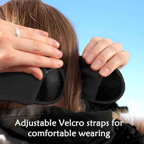 Winter Ear Warmers Headbands, Adjustable Sports Headband Ear Warmers, Winter Ear Covers for Women and MenSki Sport Headband for Men & Women, for Ski Running Cycling Workout