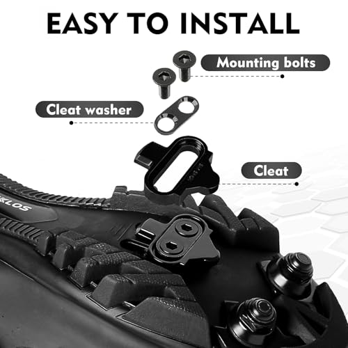 Bike Cleats Compatible with SPD Pedals - Black BH-51 Variation