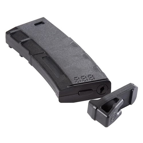 Lancer Tactical Airsoft M4 M16 Series Polymer 130 Round Capacity Transparent Window High Speed MidCap Airsoft Magazine