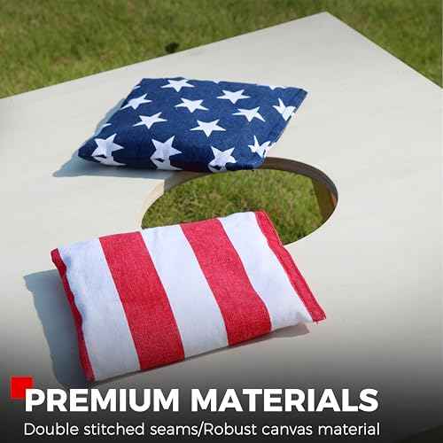 SPORT BEATS Cornhole Bags Set of 8 Regulation Weight & Size Includes Carry Case