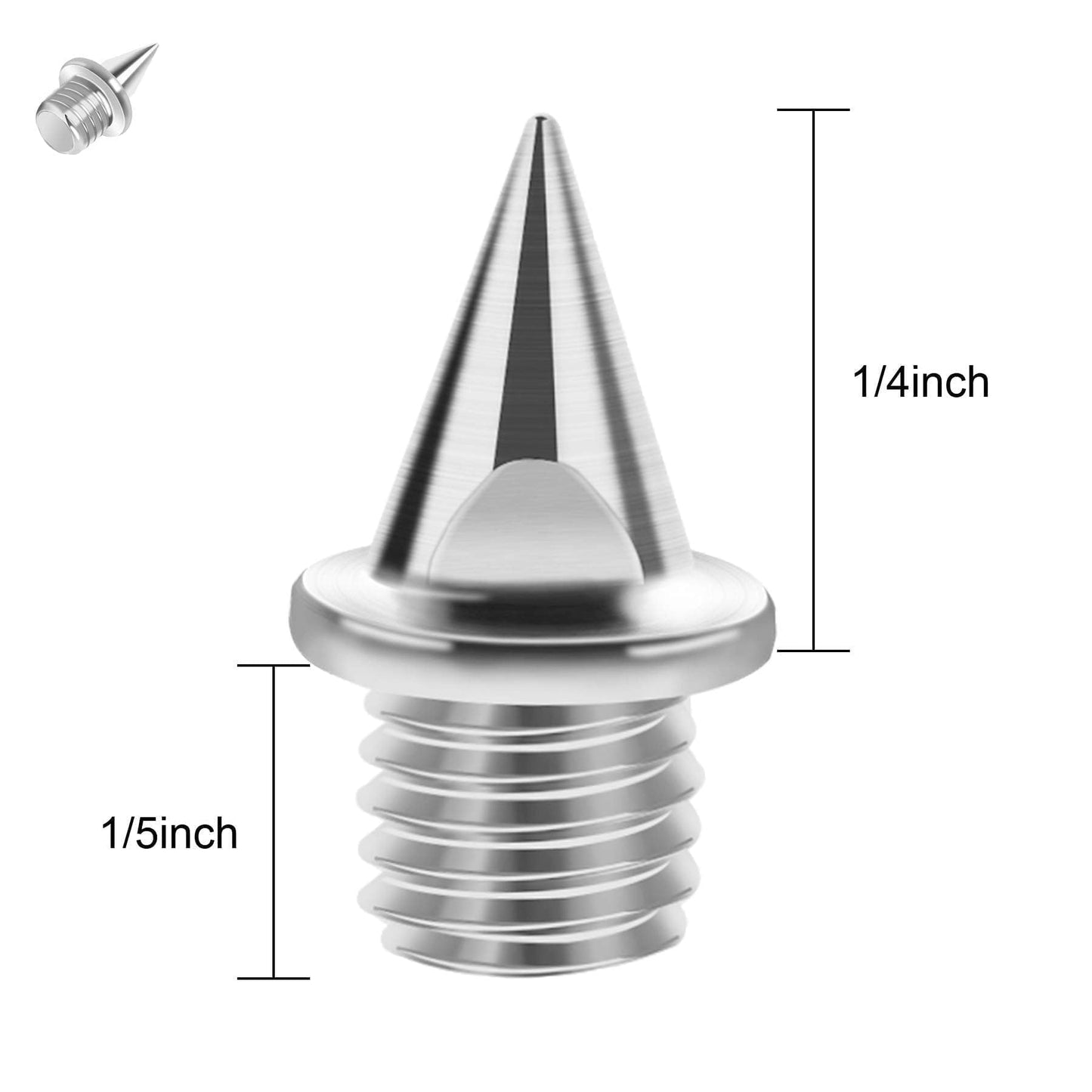 AUGSUN Track Spikes 1/4inch, 120Pcs Stainless Steel Cross Country Spikes