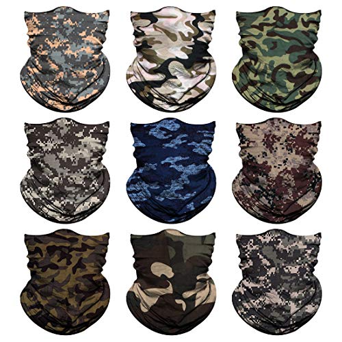 B-Camo Neck Gaiter for Men and Women Headwear Face Covering Mask - Seamless Versatile Balaclava