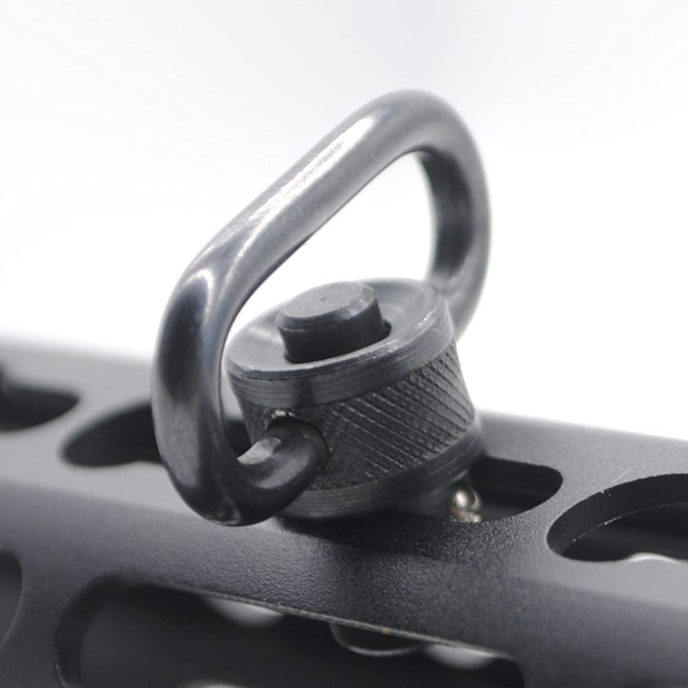 Smith's Kit 1 inch Sling Swivel Push Button Heavy Duty Quick Detachable Sling Swivel Black