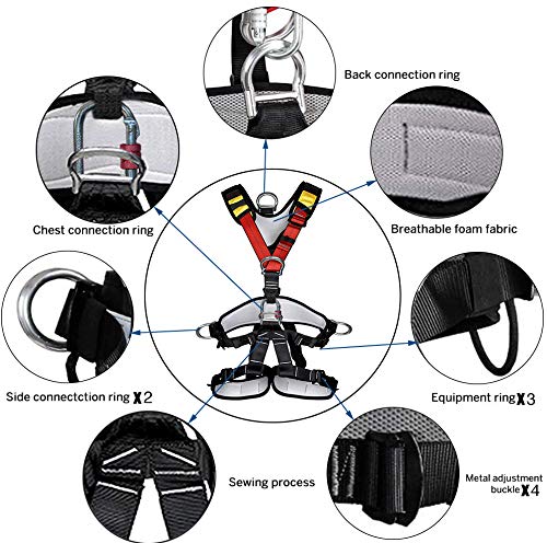 HeeJo Climbing, Rock Climbing, Safety seat belt for Rappelling Fire Rescuing Tree Climbing Gear