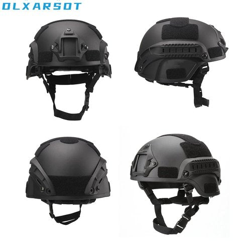 Tactical Airsoft Helmet and Mask,Detachable Full Face Mask Goggles with NVG Mount and Side Rail,Military Tactical Airsoft Gear