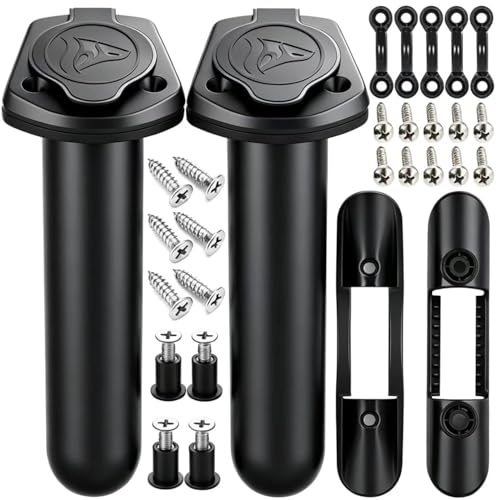 Kayak Fishing Rod Holder & Paddle Clips - Durable, Easy Install, Includes Screws