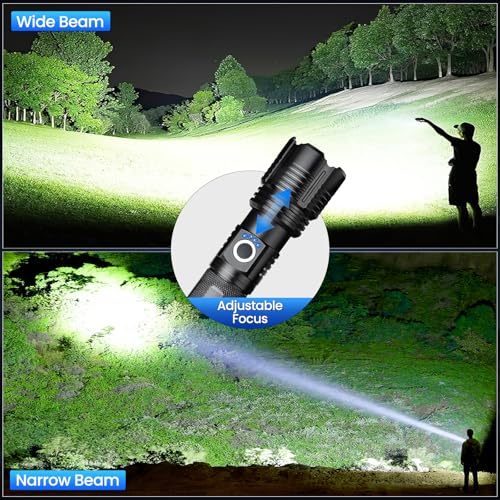Rechargeable LED Flashlight 99,000 Lumens Waterproof Camping Light with 5 Modes