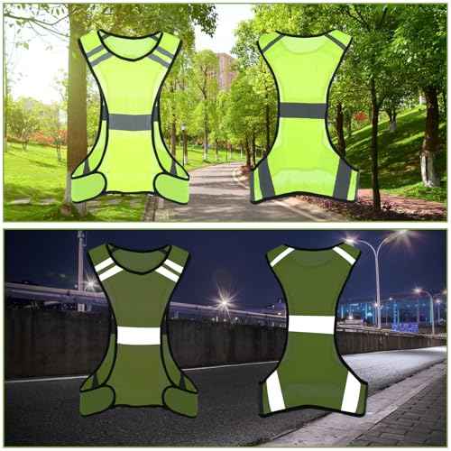 Reflective Running Vest High Visibility Running Gear with Large Pocket Night Lightweight Reflective Safety Vest