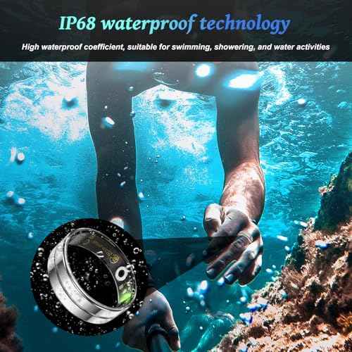 White Elephant Gifts for Adults,Gifts Christmas for Women Men,Smart Ring for Women Men - Sleep Monitoring/Blood Oxygen/Motion Tracking,Waterproof & No Subscription Required NewSilver 8