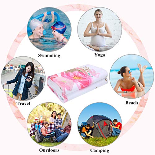 Unicorn Beach Towel for Kids - Personalized Microfiber Summer Travel Blanket